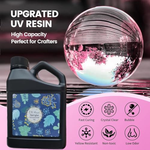 Résine UV 500g transparente à durcissement rapide pour création - 5
