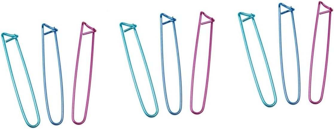 NUOBESTY Sets Stitch Holders for Crochet Knitting Aluminum Needles Colorful Safety Pins Essential for Yarn Projects Pcs Random