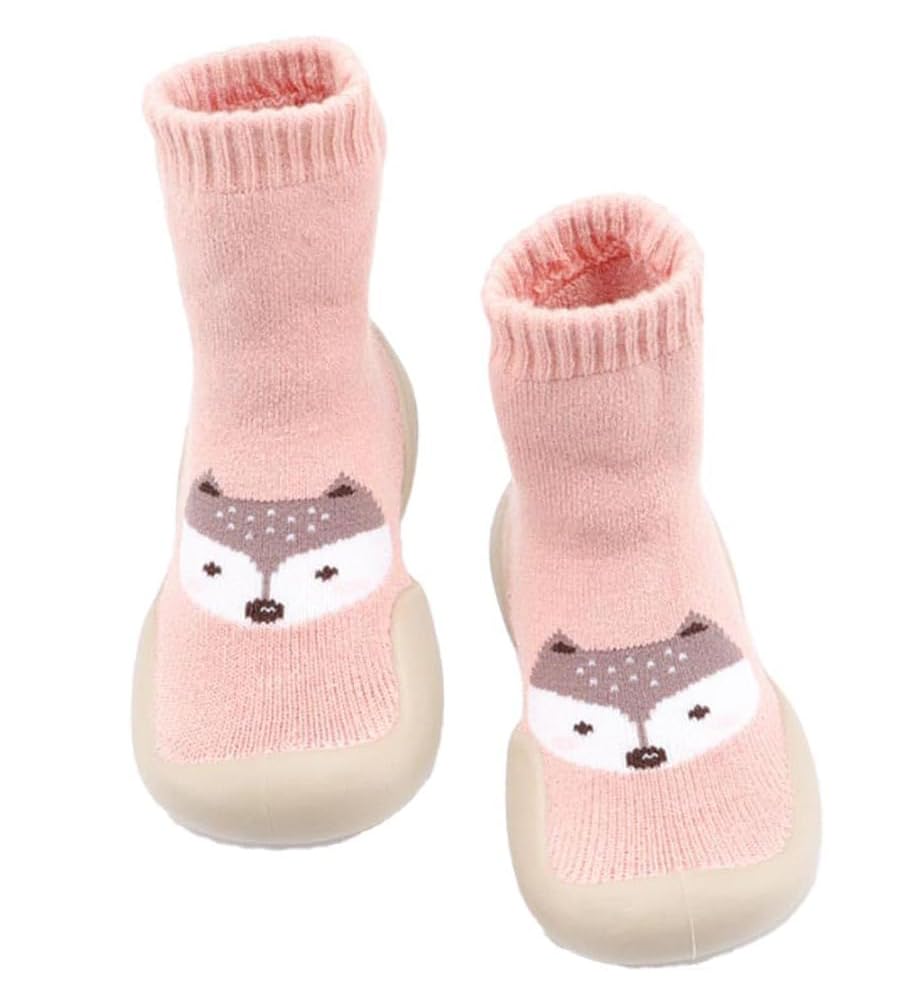 HLYWEIAnti-Slip Baby Toddler Sock Shoes Warm Soft Sole Slipper Socks First Walking Shoes