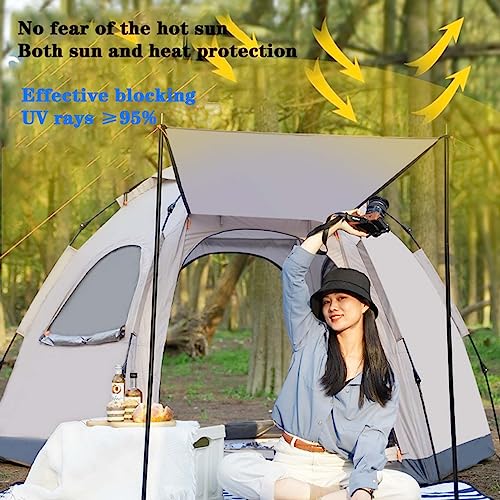 Carpa hexagonal para camping BNEI 5-8 personas con toldo miniatura 2