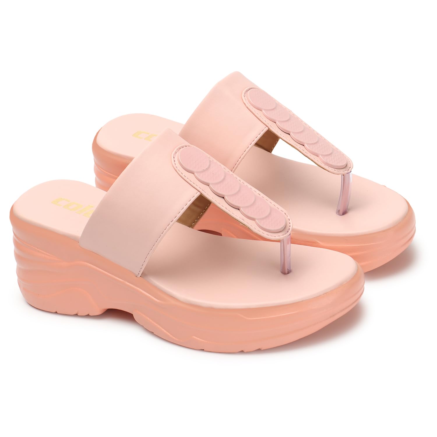 Kkf Footwear Womens Slip On Casual Slippers High Heels For Girls Platform Sandals Ladies (Pink), 3 UK (B0CNZ2ZGFG) Amazon Price History, Amazon Price Tracker