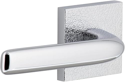 Viaggio Pasaje de roseta de piel Quadrato con palanca Bella en cromo brillante, diestro