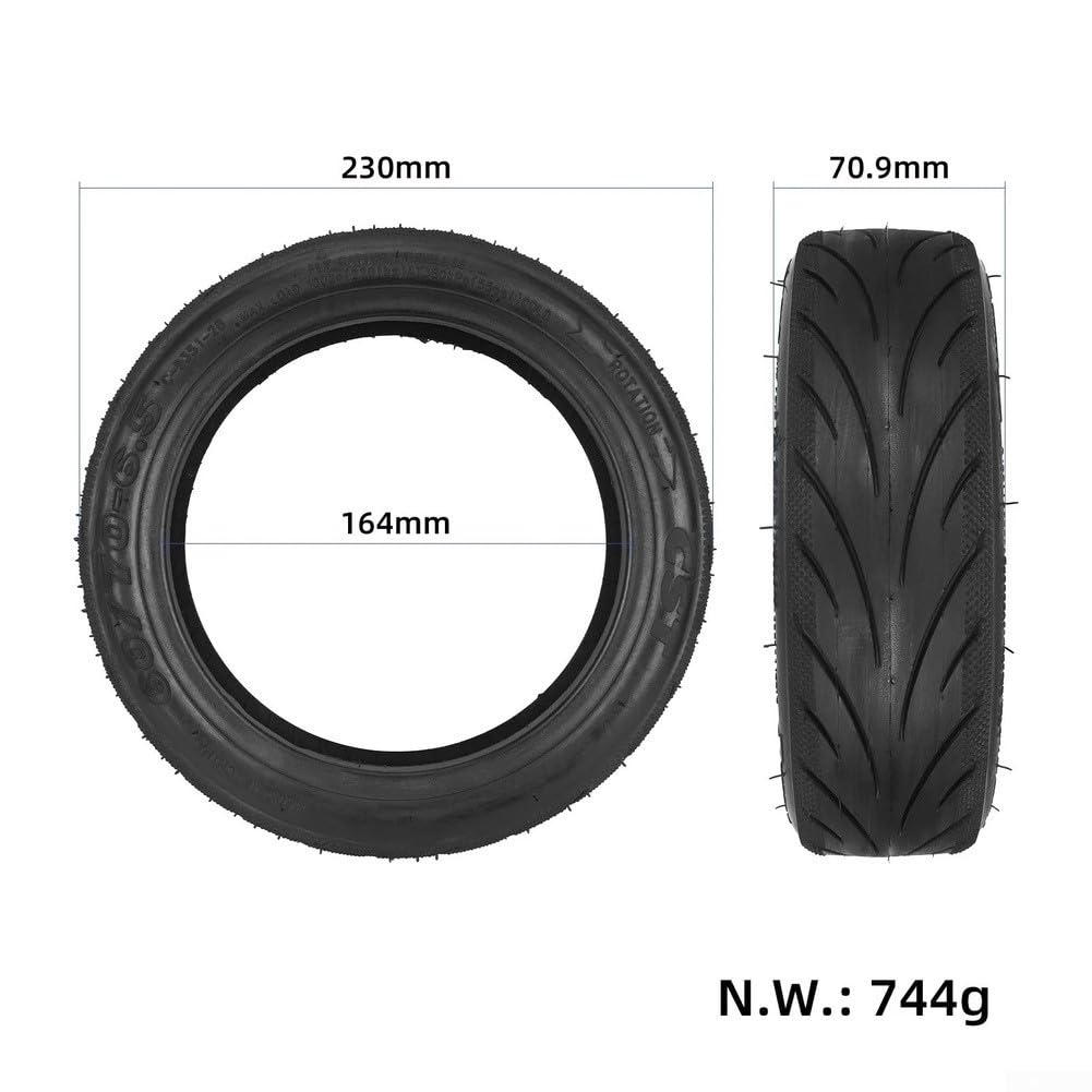 Neumático de scooter resistente a pinchazos 10x2.5 Sin tubo interno (B)