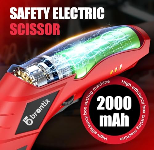 Image of BRONTIX Electric Scissor Cutting Machine 10000 RPM with 2 blades | 2000 Mah battery | Scissors Paper Cutter for Fabric Tailoring Accessories Heavy Duty Cutter Machine