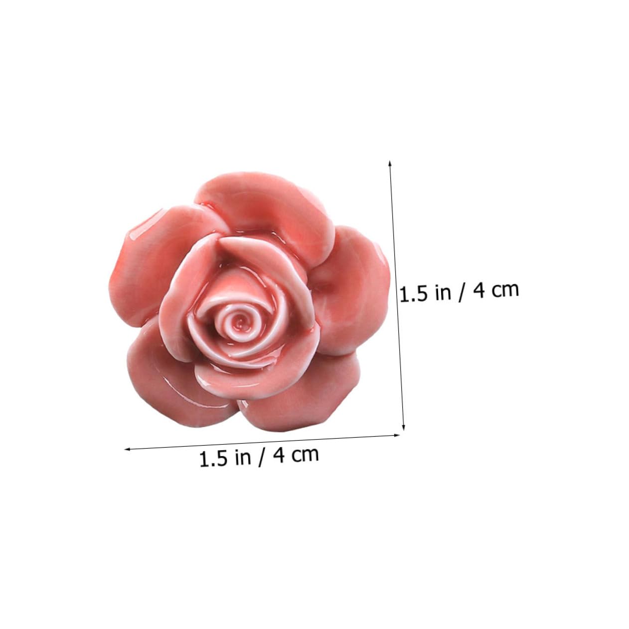 6 Pezzi Manico in ceramica rosa maniglia per tirare la porta pomelli per porte per armadi decorativo antico toeletta maniglia porta maniglie pomelli per cassetti