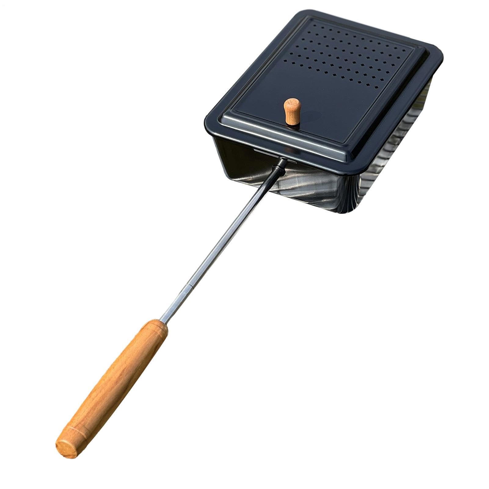 Outdoor Popcorntopf Antihaftbeschichtete Klappbare | Popcornbereiter Mit Langem Griff geeignet für Camping, Picknick, Reisen, Kochen, Outdoor, Grillen, BBQ, Nudeln
