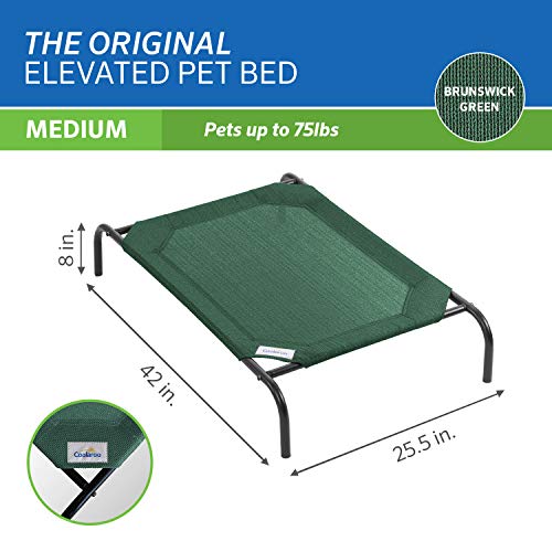 Image of Coolaroo The Original Cooling Elevated Pet Bed, Medium, Brunswick Green