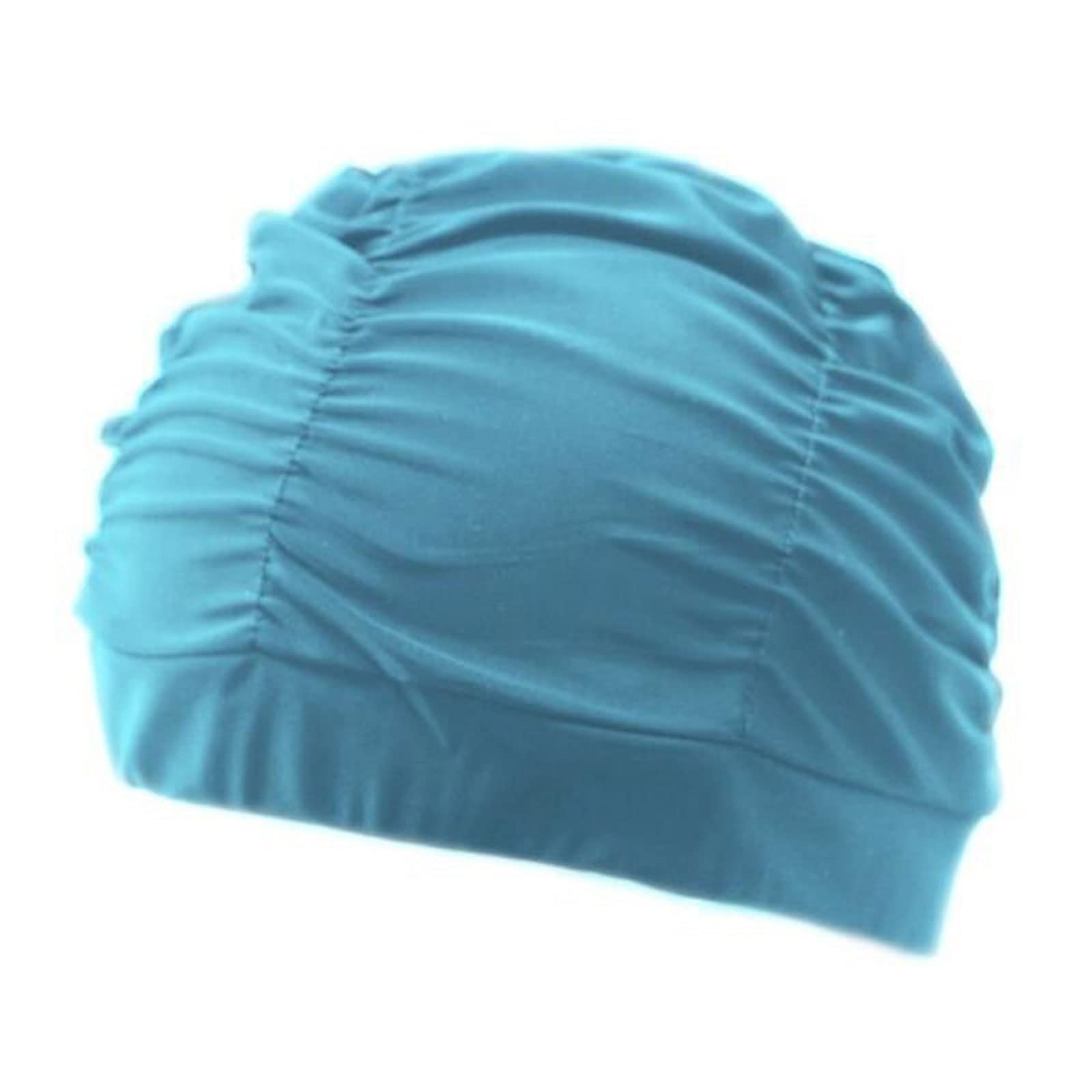 Cuffia da nuoto pieghettata con petali di fiori in tessuto, cuffia da nuoto per piscina, spiaggia, mare, proteggere capelli lunghi orecchie da bagno cappelli per ragazze donne adulti