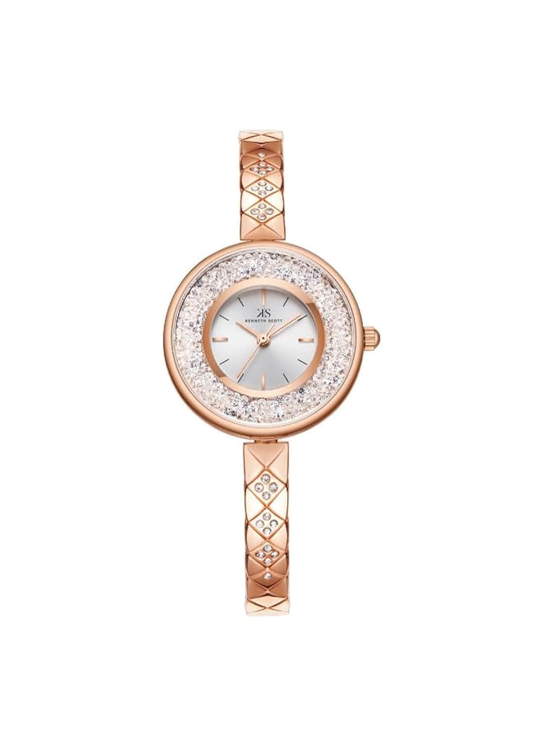 Kenneth Scott Womens PC21 Movement Watch, Analog Display and Stainless Steel Strap - K23515-RBKS, Rose Gold, Silver, Silver, Modern (B0CGZRNV9D) Amazon Price History, Amazon Price Tracker