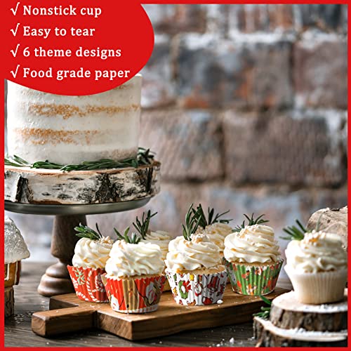 800 Count Christmas Paper Cupcake Wrappers Christmas Cupcake Liners Merry Christmas Snowman Santa Claus Gingerbread Man Christmas Sheep Baking Cups For Christmas Party Supplies Bakeware, 8 Styles #TOP4