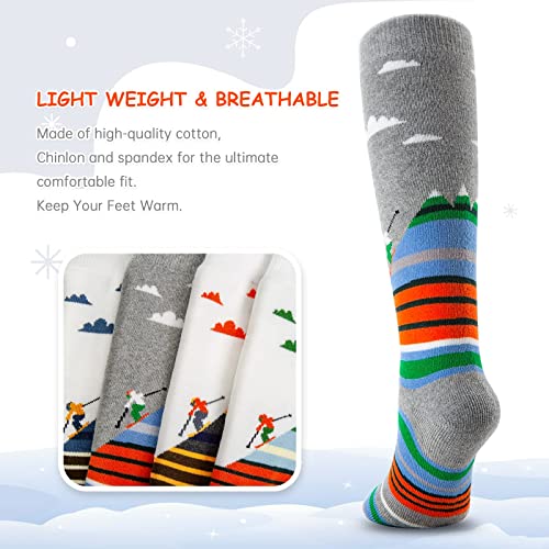 Cimkiz Ski Socks Kids Winter Warm Thermal Snow Socks, Skiing Snowboarding Skating For Toddler Boys And Girls (2 Pairs Or 3 Pairs) #TOP2