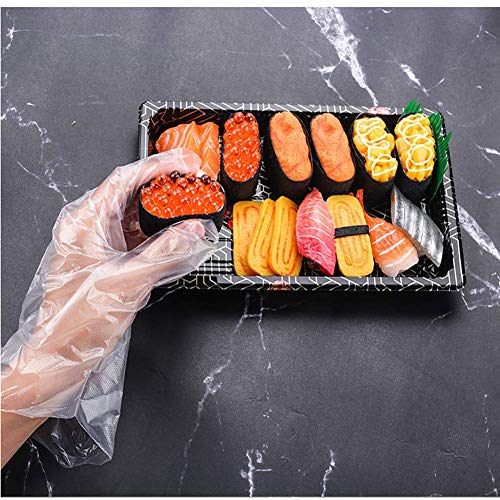 Zehhe Disposable Plastic Gloves, Multipurpose Cleaning Plastic Hand Gloves for Kitchen Cooking Cleaning Safety Food Handling Large - Thumbnail 2