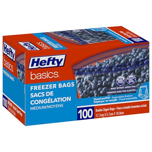 Hefty - Hefty Basics Freezer Bags/Food Bags Medium 100-count