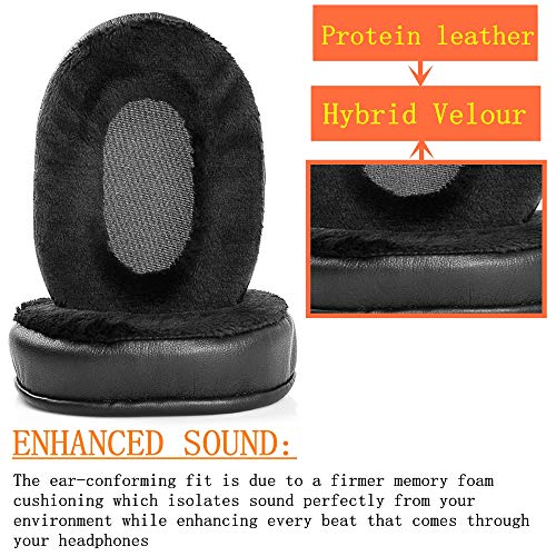 YunYiYi Replacement Upgrade Earpad Cups Cushions Compatible with Yamaha HPH-MT8 Headphones Memory Foam (Hybrid Velvet) - Image 2