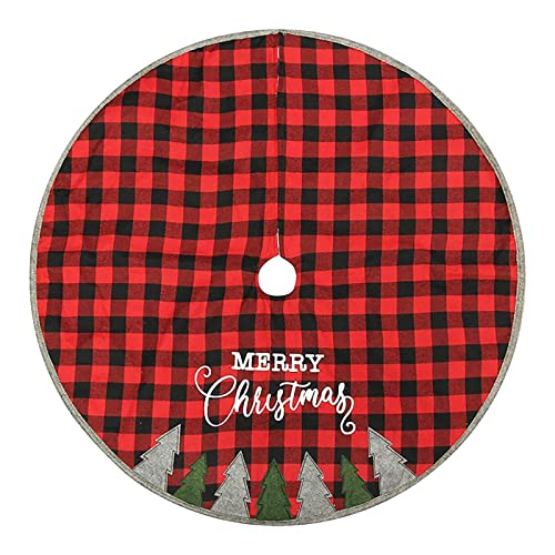 Christmas Decoration Tree Skirt Christmas Tree Apron Christmas Tree Forest Christmas Tree Decorations Party Favors For Kids 8-12 Goodie Bags (Red, One Size) #TOP6