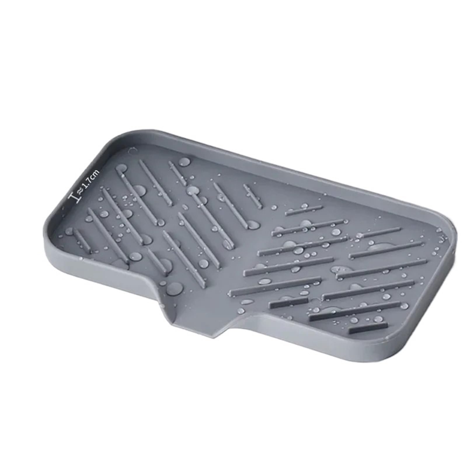 DSFVERVD Drain rack Kitchen Faucet Splash Pad Silicone Sink Guard Mat Sponge Drain Rack Countertop Soap Tray For Bath Gadgets(L 24.5cm)