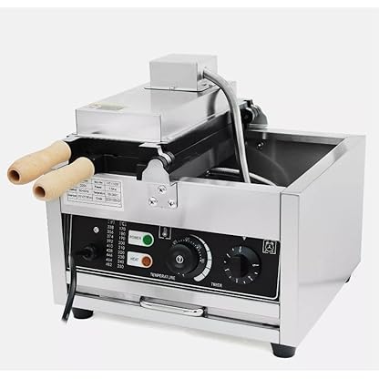 1500W Waffelmaschine Edelstahl Kommerzielle Waffeleisen Temperature Adjustable mit Timer Elektrisch Bubble Waffle Maker Machine für Bäckereien Teerestaurants – Bild 7