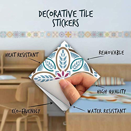 Bruselas Decorative Tile Stickers Set 12 Units 6X6 Inches. Peel & Stick Adhesive Vinyl Tiles. Backsplash. Staircase. Home Decor. Furniture Decor. #TOP1