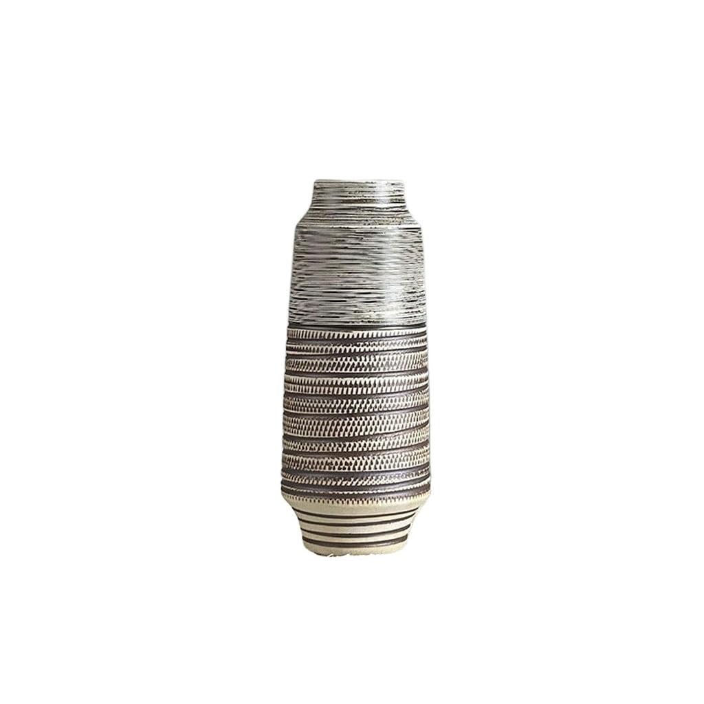 Vase Ceramic Vase Retro Flower Arrangement Vessel Home Porch Tea Room Desktop Ornaments Ceramic Vase(C)