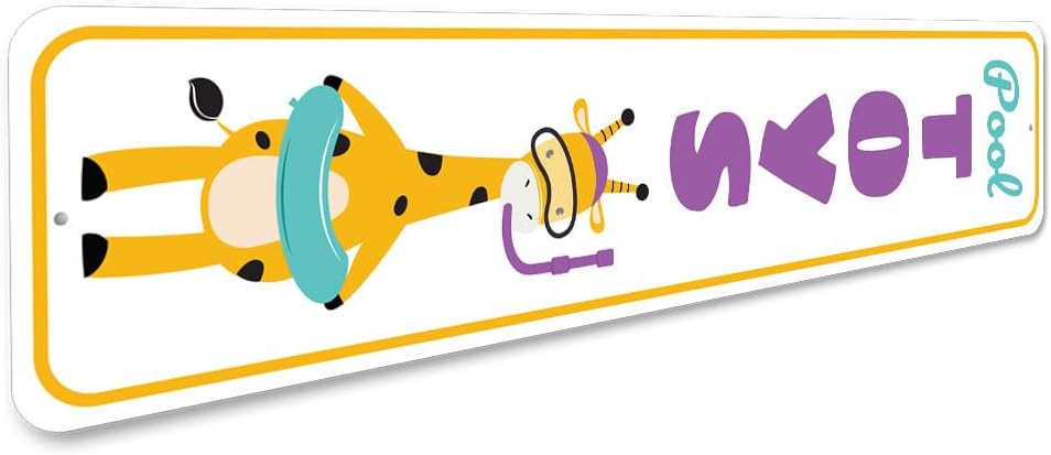 Pool Toys Swimming Pool Sign - 6 x 24