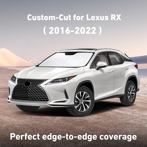 Image of EcoNour Windshield Sunshade Compatible for Lexus RX 350 450h 2016-2020 2021 2022, Sun Visor for Front Windshield & Window Sun Shade Cover, UV Heat Blocker & Protector, Car Accessories