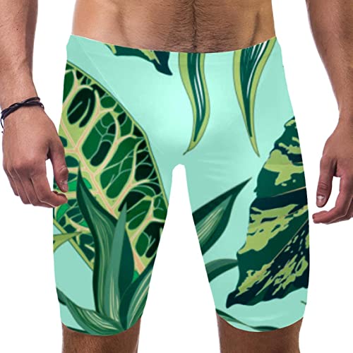 Maillot de bain multicolore feuilles vertes pour homme taille S short de mer