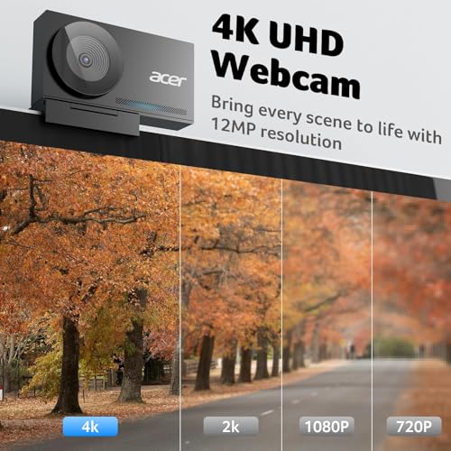 image for acer 4K Webcam for PC/Mac with Sony 1/2
