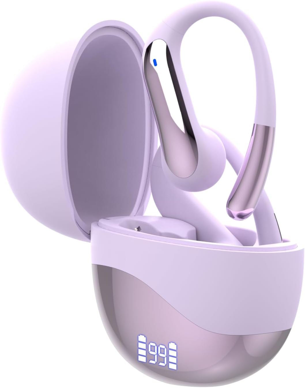 Open-Ear Bluetooth Earbuds, Non-in-Ear Earbuds with Noise Cancelling Mic, for Work, Running and Daily Use (Apricot) image 2