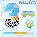 Poen Cow Number Piñata for Kids Birthday Decorations Toy Game Cow Birthday Piñata with Stick Blindfold and Confetti Blue Sky and White Cloud Candle for Boy Girls Party Inspire Decor(Number 3)