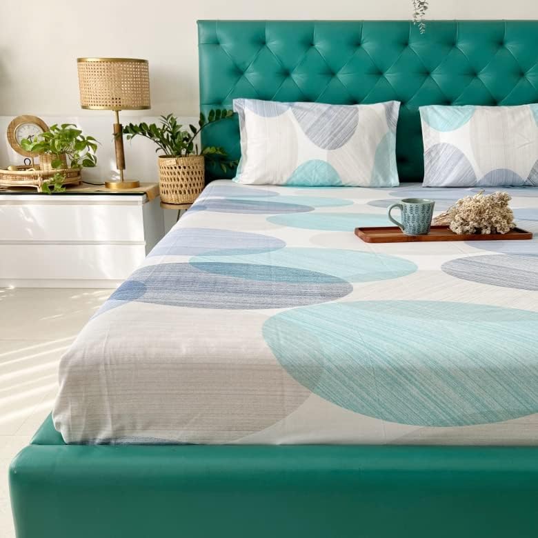 Buy StoryHome Metro Collection 186 TC Cotton Bedsheet for Double Bed