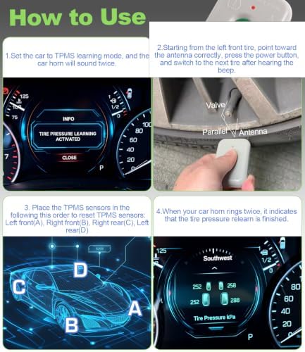 TPMS Relearn Tool for Ford, FIRSTOOL TPMS19 TPMS Reset Tool Tire Sensor Programmer Reset Tool Tire Sensor Pressure Monitor Activation Tool TPMS Programming Tool for Ford Lincoln Mercury - 2
