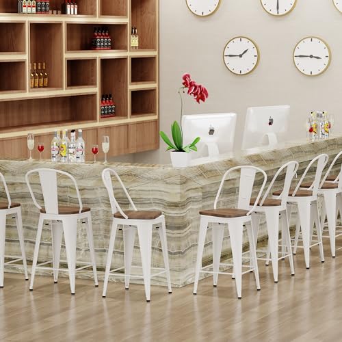Aklaus-Swivel-Metal-Bar-Stools-with-Backs-Counter-Stools-Set-of-4-Counter-Height-Stools-High-Back-Bar-Chairs-26-Inch-Bar-Stools-Farmhouse-White-Cream-Barstools Aklaus Swivel Metal Bar Stools with Backs Counter Stools Set of 4 Counter Height Stools High Back Bar Chairs 26 Inch Bar Stools Farmhouse White Cream Barstools