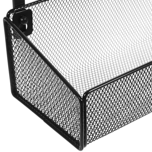 OKUMEYR Hängekorb Metall Schwarz Für Bett Organizer Mit Haken 10.63X5.12X3.54 Zoll Nachttisch Aufbewahrungskorb Für Wohnheim Schlafzimmer Büro