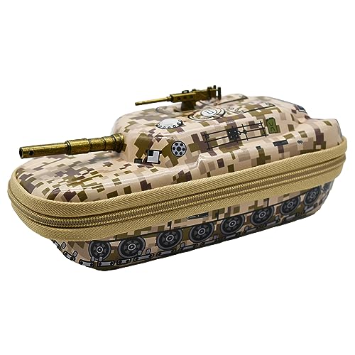 Image of Maydahui Camo Pencil Case Large Capacity Tank Shape Pen Pouch Holder Compartments Organizer Pencil Bag Stationery Box Waterproof EVA Camouflage Yellow