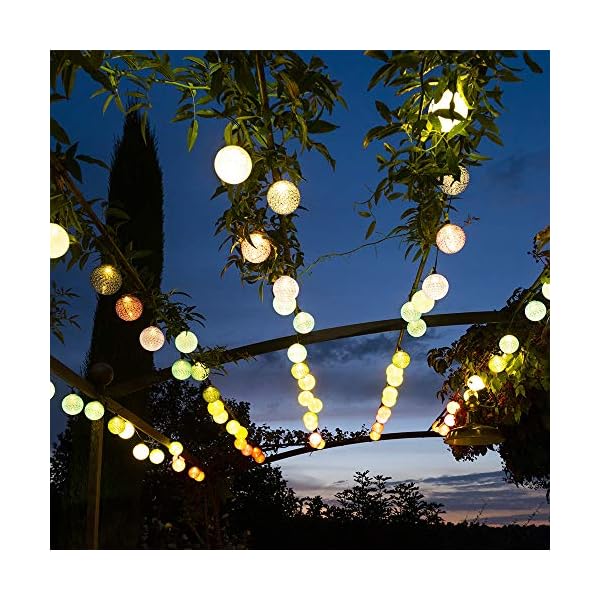 GuirLED - Außengirlande mit Lichtkugeln LED-Guinguette - Wasserdicht IP55 - Hocheffizientes Solarpanel - Automatisches… – Bild 6
