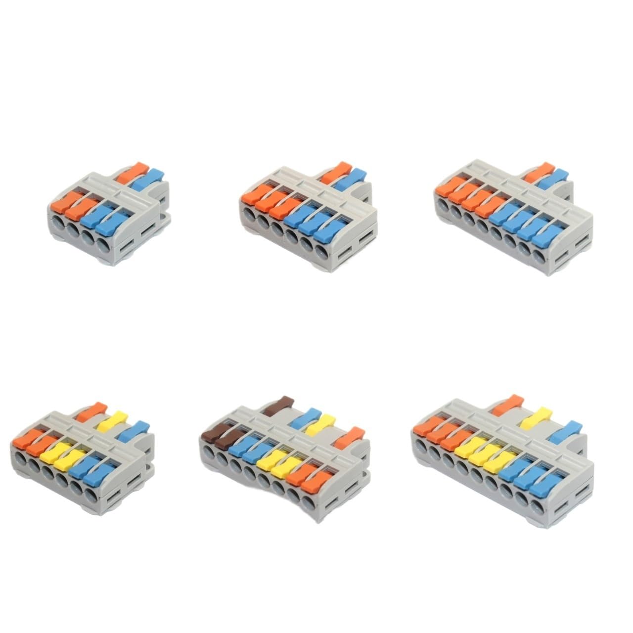 5/10 conectores de empalme de cableado compacto, conector de bloque de terminales de iluminación eléctrico (M-484, 10 piezas)