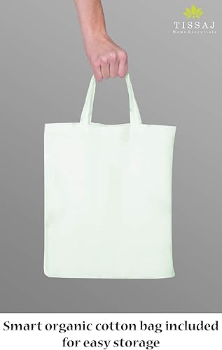 Miniatura 5 de Tissaj - Sábanas de cama de algodón orgánico 100%, fundas de edredón y sábanas bajeras  500 hilos, certificado GOTS  sábana bajera, sábana plana,