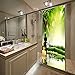 A.Monamour Pegatinas Decorativas de Puerta Autoadhesivo 3D Verde Bambú Agua Negro SPA Piedras Vela Zen Meditación Naturaleza Paisajes Vinilo para Puertas Mural PVC Pegatinas de Pared Foto Poster