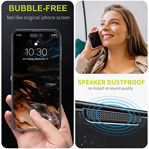 Wsken For Iphone 14 Pro Max Screen Protector (6.7 Inch),[Auto-Dust Removal] Full Coverage Screen 2.5D Edge 10S Hd Tempered Glass Film With Dust Clean Installing House 2022 5G - 2 Pack #TOP5