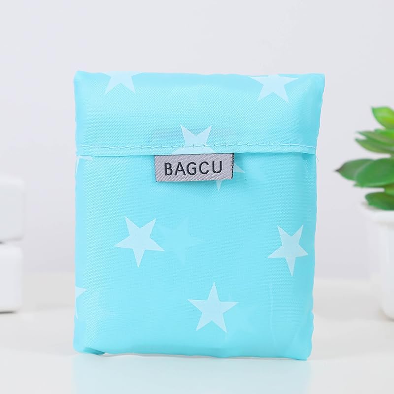 Eco-Friendly Tote Bag Set - Compact Folding Design, Machine Washable & Strong Carry-All for Shopping/Travel - Blue