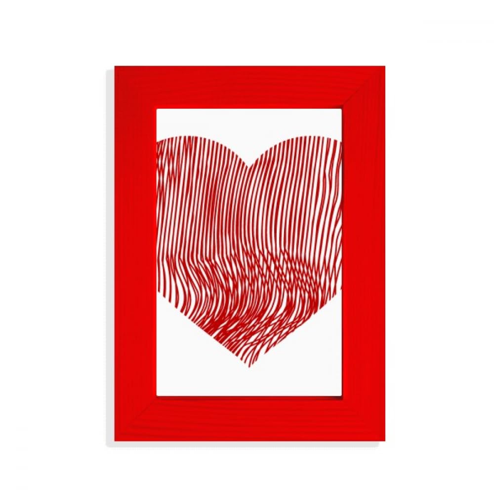 Cadre photo coeur empreintes Saint-Valentin rouge pour décorer votre salon cocooning