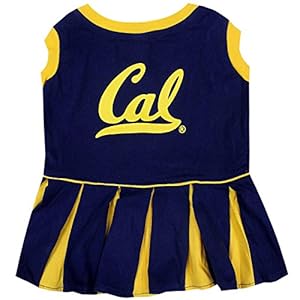 NCAA California Golden Bears Berkeley Dog Cheerleader Outfit, X-Small