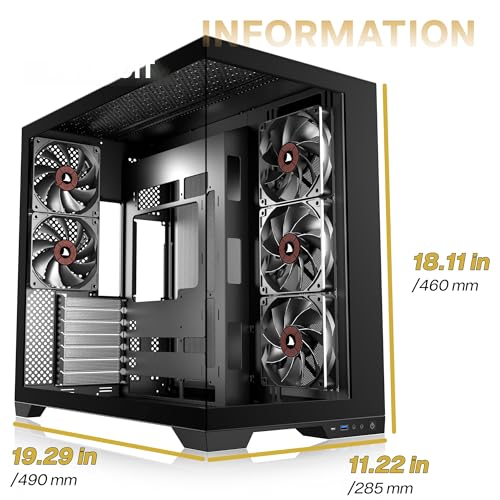 Boîtier d'ordinateur ATX Mid Tower KEDIERS boîtier PC de jeu ventilé - 3