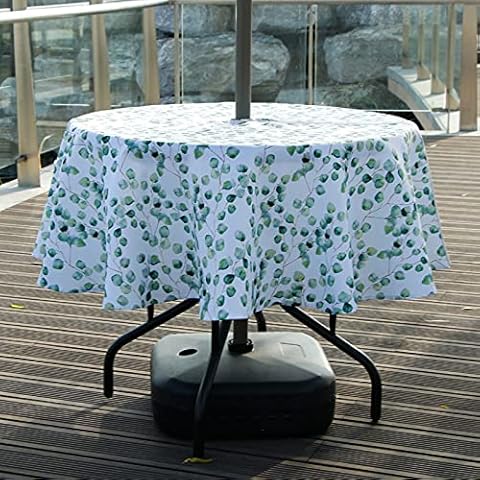 BTSKY 60-Inch Round Patio Umbrella Tablecloth Cover