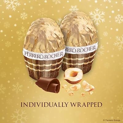 Ferrero Rocher Golden Moments, Premium Milk Chocolate Hazelnut, Individually Wrapped Holiday Chocolate, 3.1 oz bag