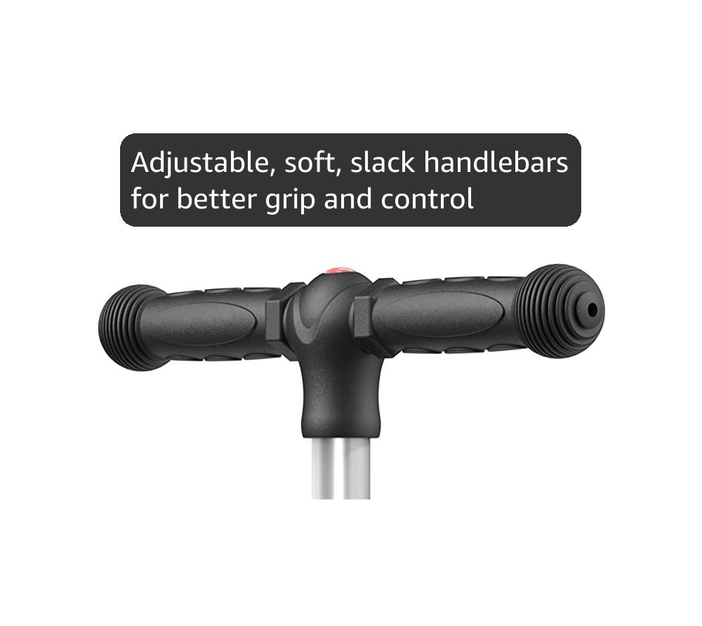 besrey Kids Scooter - Big Wheels Foldable Kick Scooter with Flashing LED Lights for Boys Girls, 4 Levels Height Adjustable, 3 Wheel Scooter for Kids Ages 3-10 with Safe Lean to Steer Design