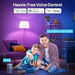 Consciot Smart Light Bulbs, LED Light Bulb That Works with Alexa & Google Home, Music Sync, RGBTW Color Changing Light Bulb, A19 E26 2.4Ghz WiFi Light Bulbs 60 watt Equivalent, 800lm Dimmable, 1 Pack - Image 2