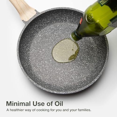 image for CAROTE Non Stick Frying Pan Skillet, Omelet Pan, Healthy Non Toxic Gra