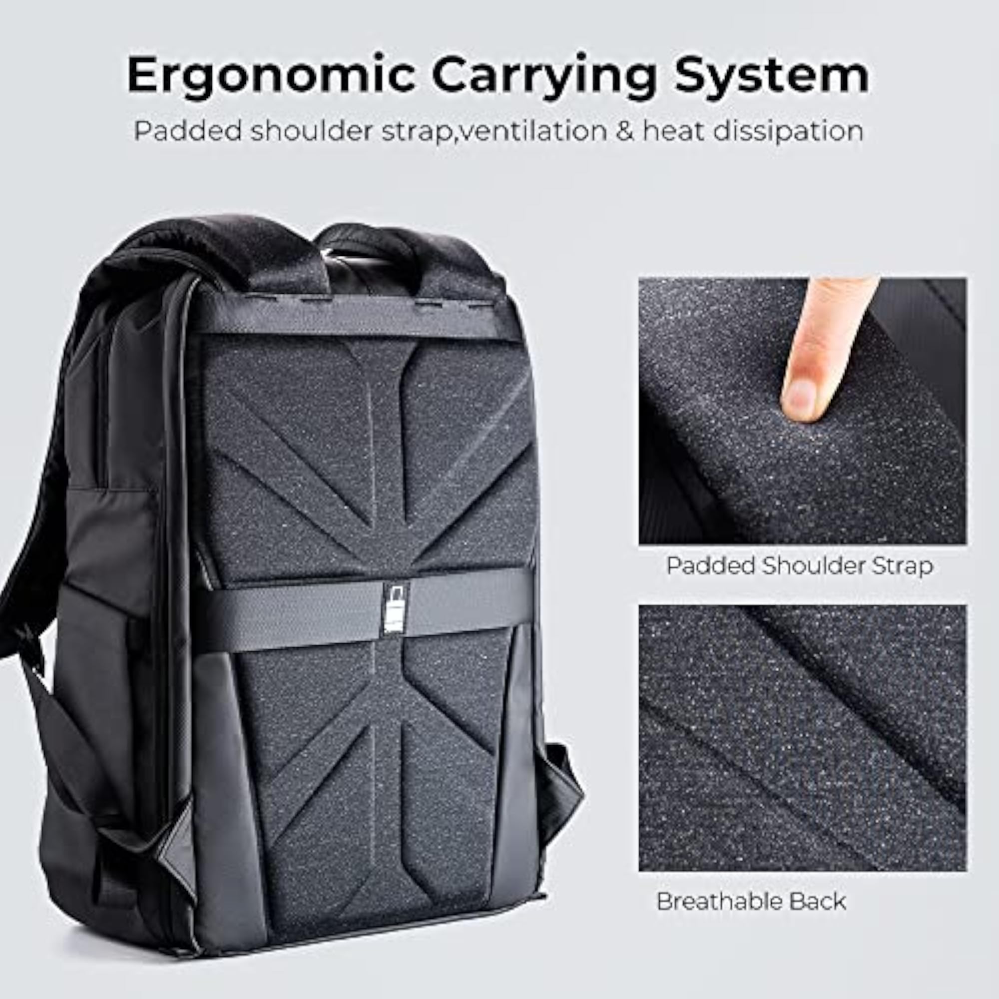 Fashion Waterproof Camera Backpack with 15.6 Inch Laptop Compartment