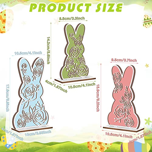 Chunful-3-Pcs-Easter-Bunny-Table-Wooden-Signs-Easter-Decorations-Bunny-Shaped-Farmhouse-Decor-Wood-Rabbit-Tabletop-Centerpieces-for-Spring-Party-Home-Dining-Room-Kitchen-Office-Mantle-Patio-Yard-Decor Chunful 3 Pcs Easter Bunny Table Wooden Signs Easter Decorations Bunny Shaped Farmhouse Decor Wood Rabbit Tabletop Centerpieces for Spring Party Home Dining Room Kitchen Office Mantle Patio Yard Decor